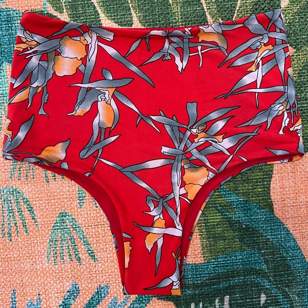 Floral High-Waisted Bikini Bottom